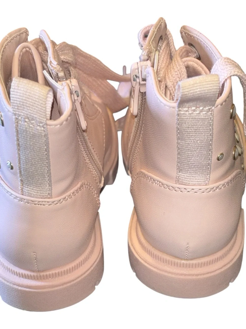 Cat & Jack Pink Metallic Studded Lace-Up Kids Boots
